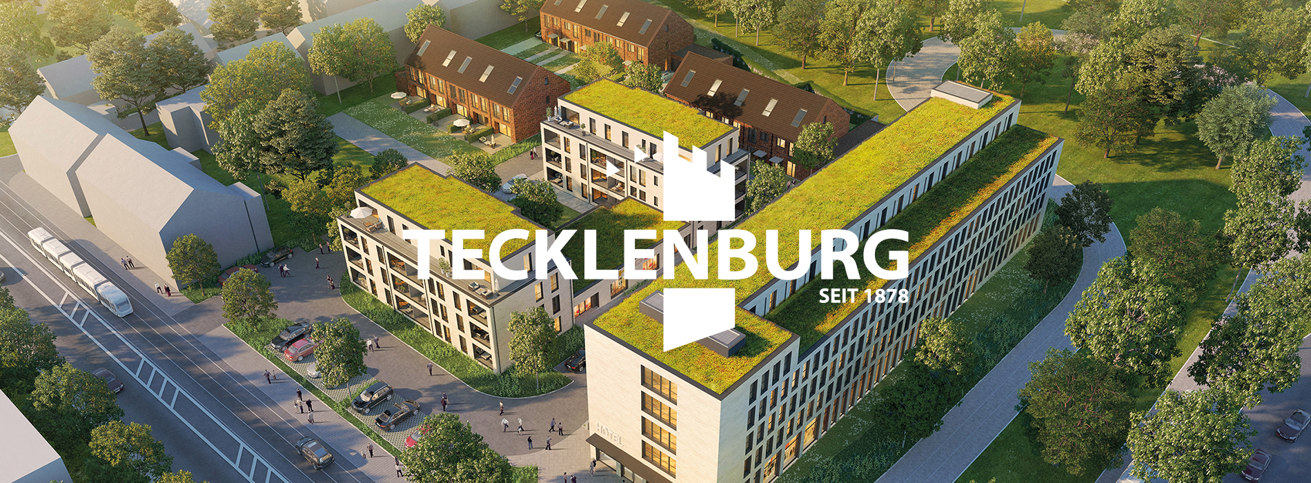 Tecklenburg Bau GmbH Webdesign Headerbild und Projekt HEY Düsseldorf