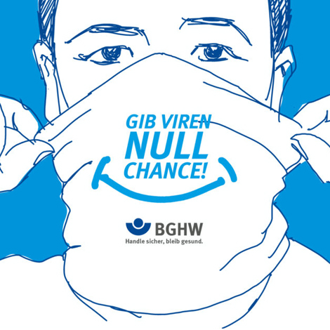 BGHW Illustration zur Kampagne Gib Viren null Chance