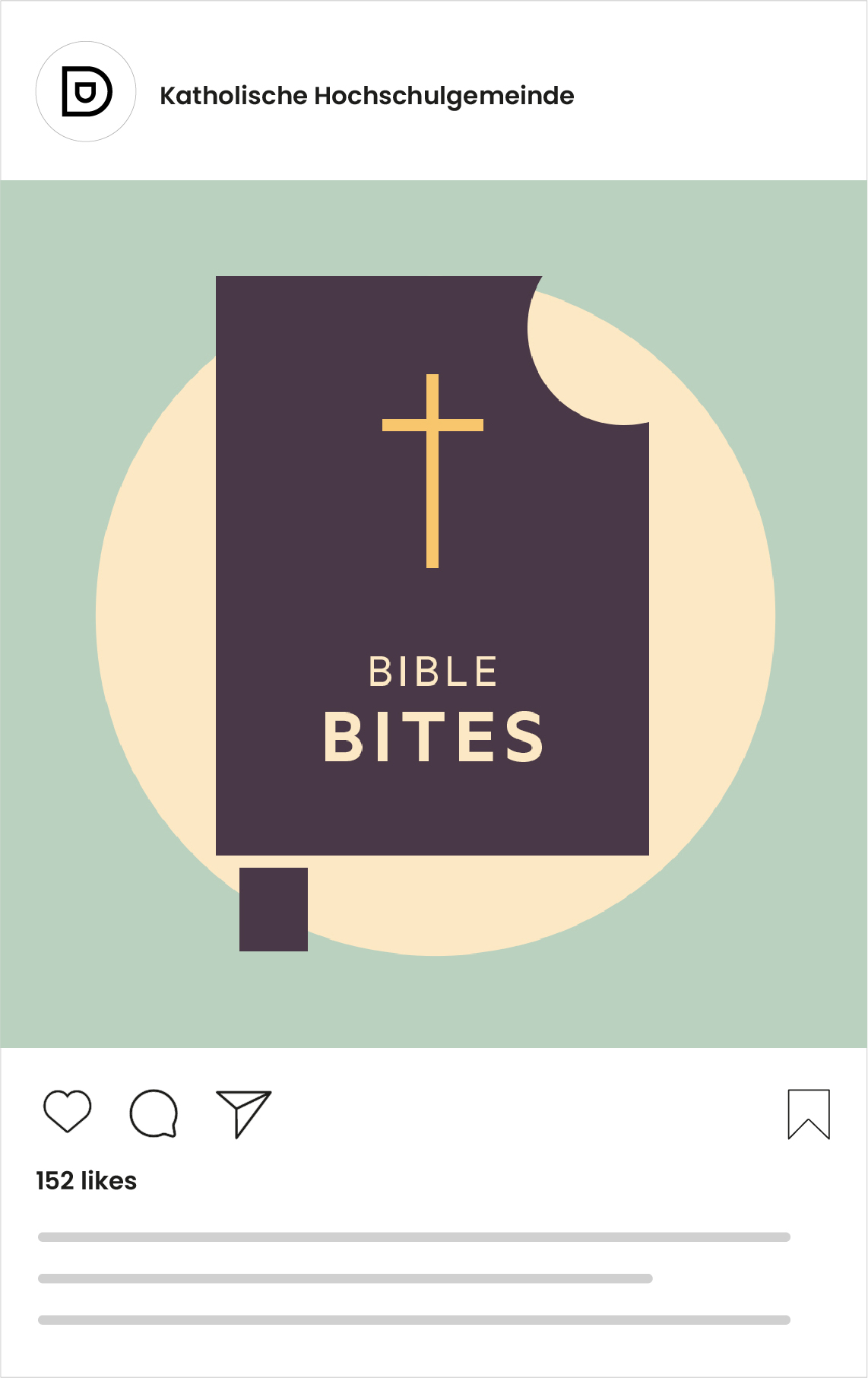 Katholische Hochschulgemeinde Düsseldorf Social Media Post zu Bible Bites