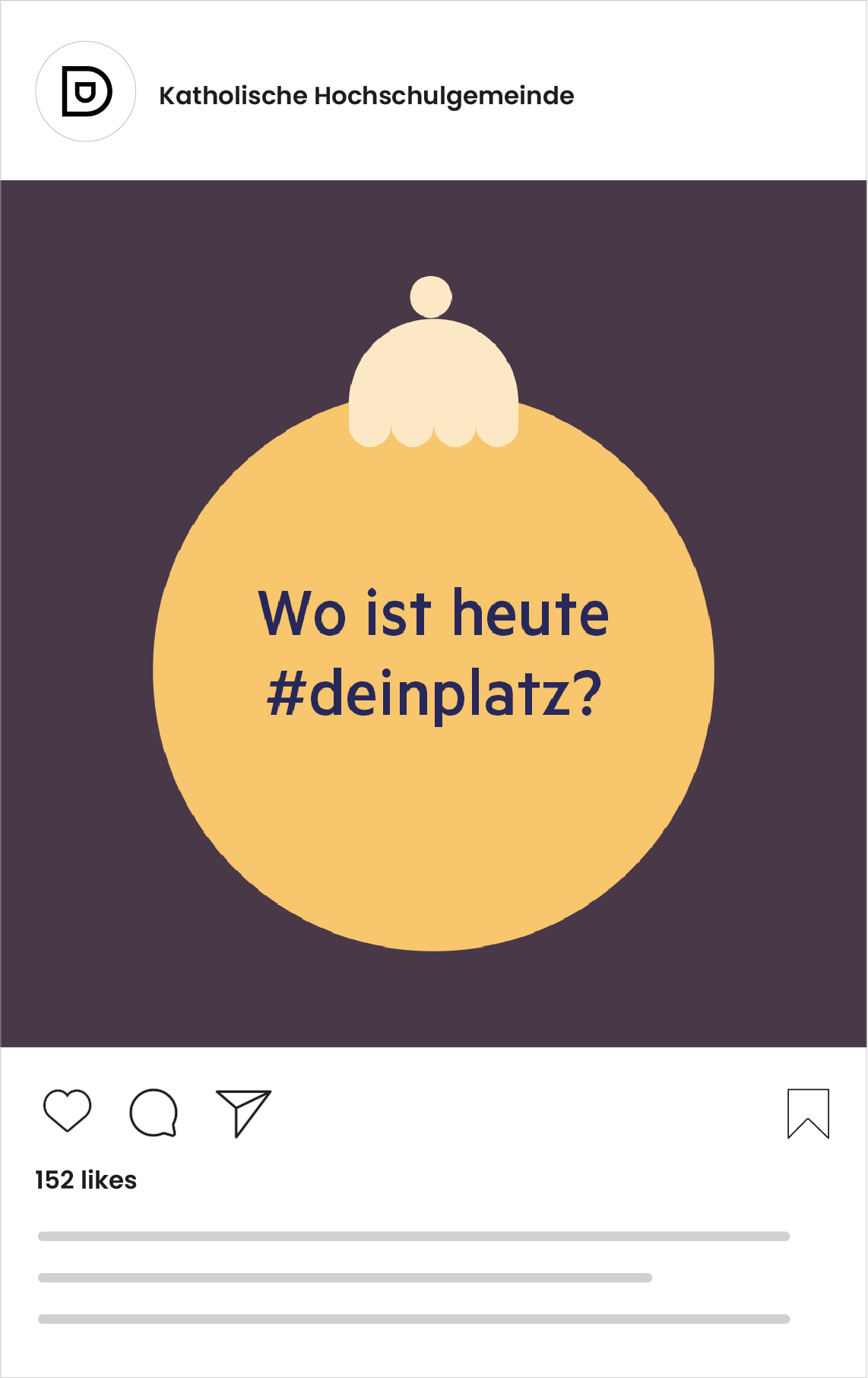 Katholische Hochschulgemeinde Düsseldorf Social Media Post zu Weihnachten