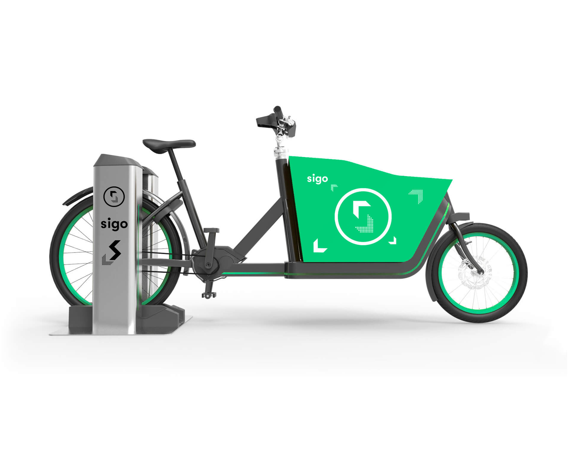 Sigo elektromobilität Startup für Lastenräder Corporate Design und Logodesign ist vom Büro Fundament aus Düsseldorf umgesetzt