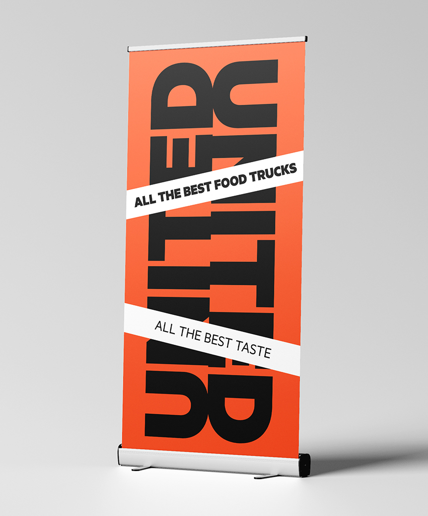 Corporate Communication Kampagne Rollup Street Food United
