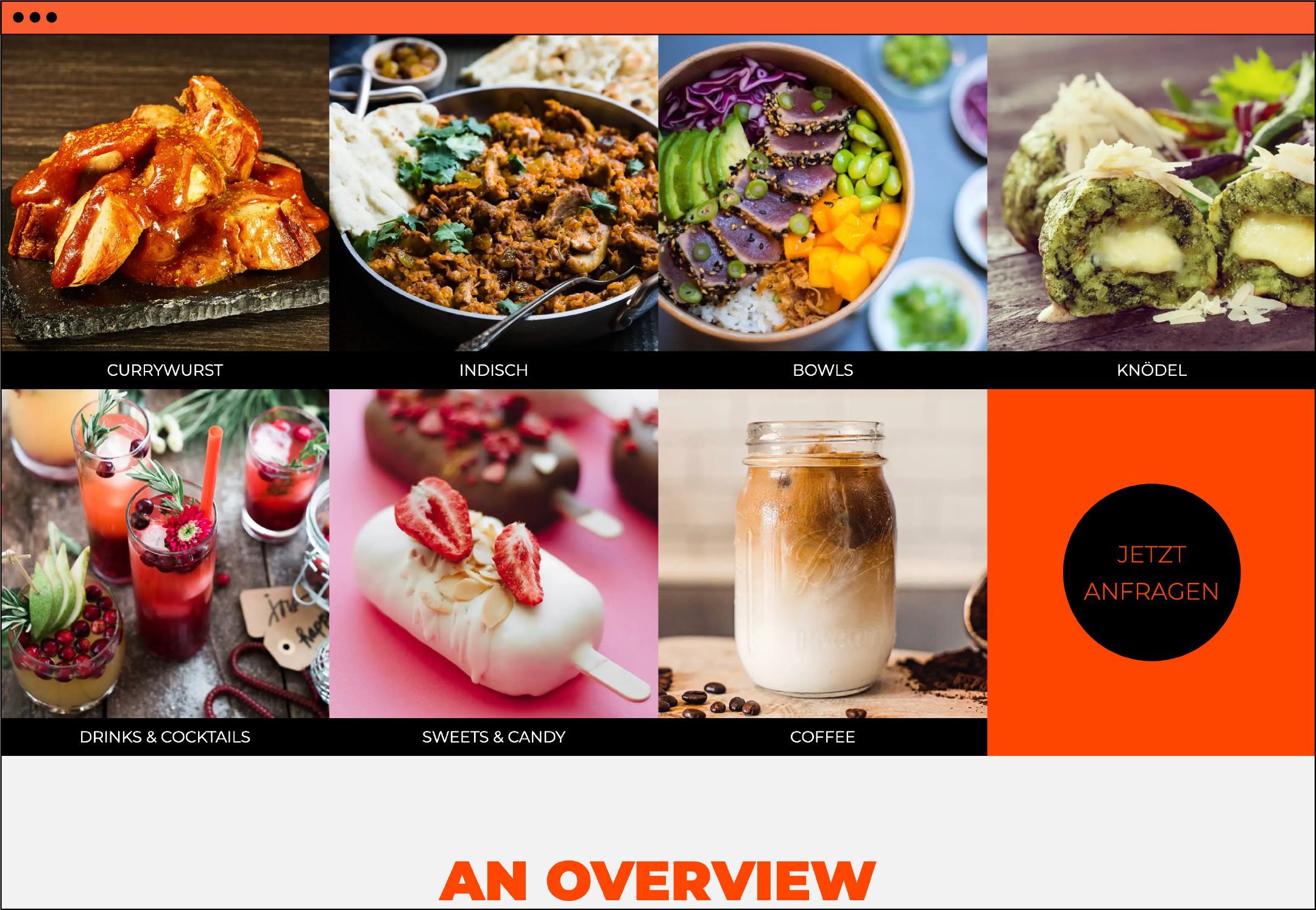 Website Webdesign Homepage UX UI Food Truck
